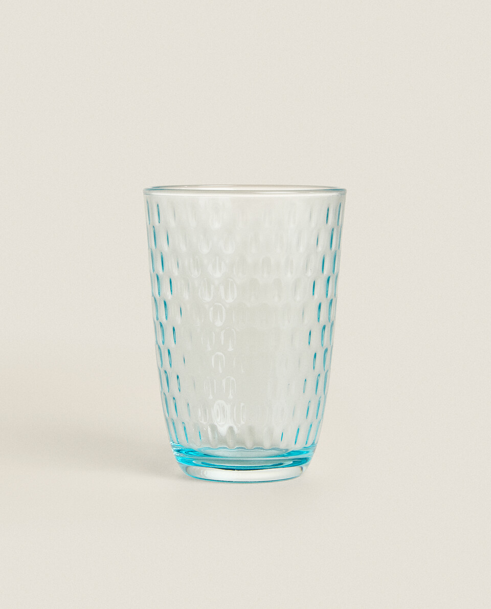 浮雕玻璃饮料杯