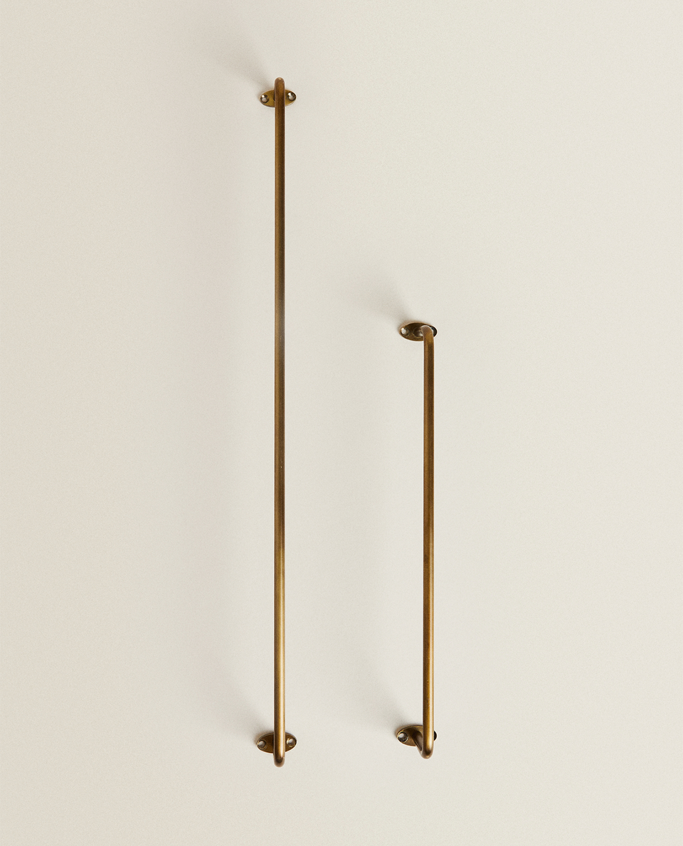 STEEL TOWEL RACK WITH ANTIQUE GOLD FINISH