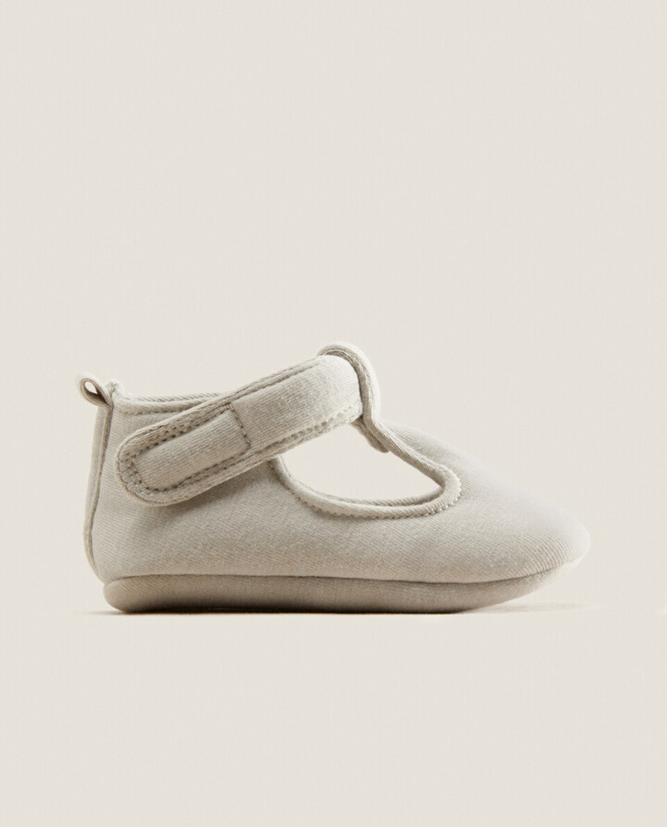 COTTON SANDAL-STYLE BOOTIES