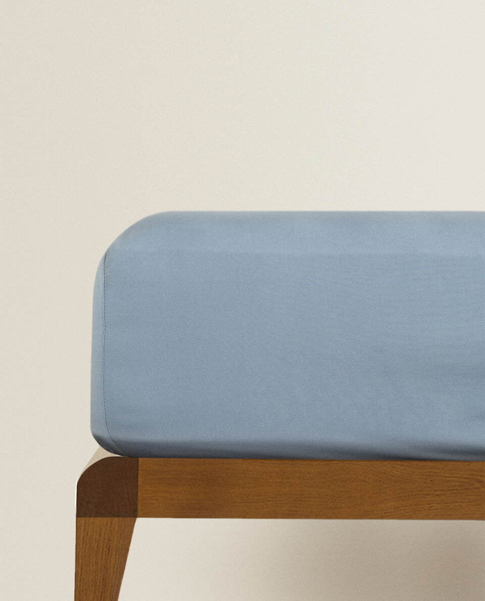 (200 THREAD COUNT) COTTON PERCALE FITTED SHEET