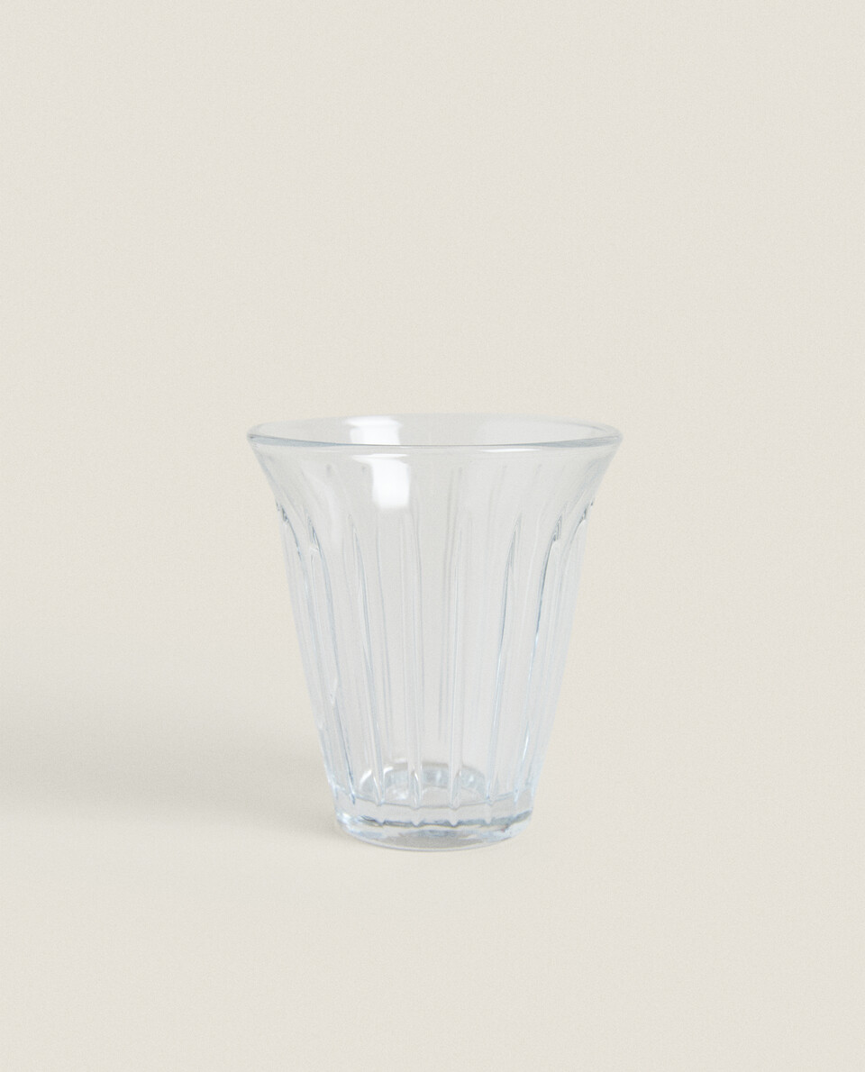 FACETED GLASS TUMBLER
