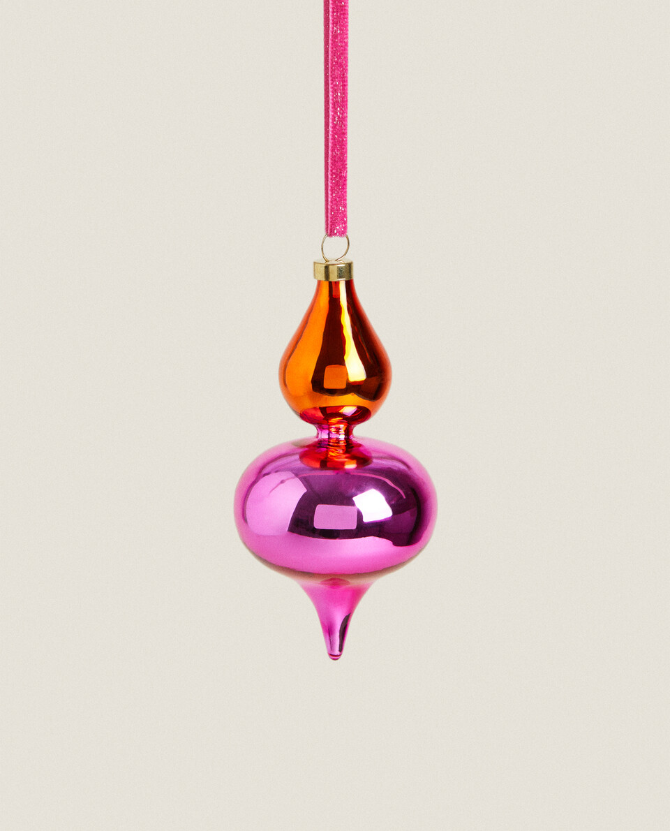CHRISTMAS GLASS DROPLET DECORATION