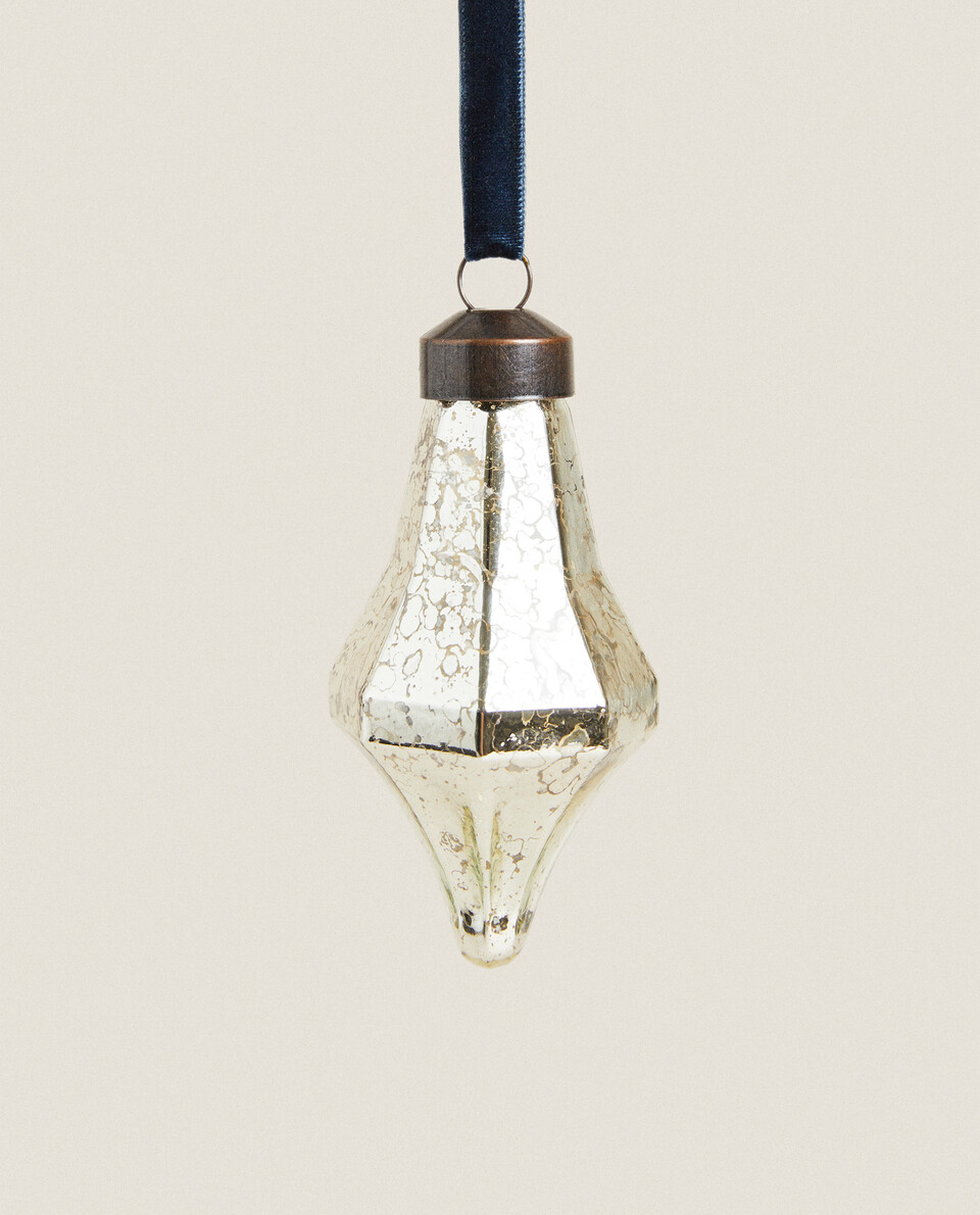 SHINY GLASS DIAMOND CHRISTMAS DECORATION