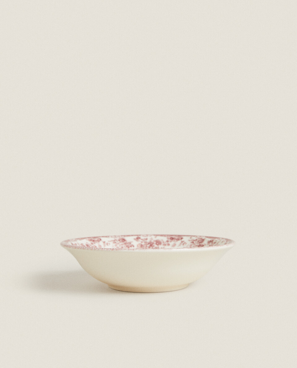 FLORAL EARTHENWARE BOWL