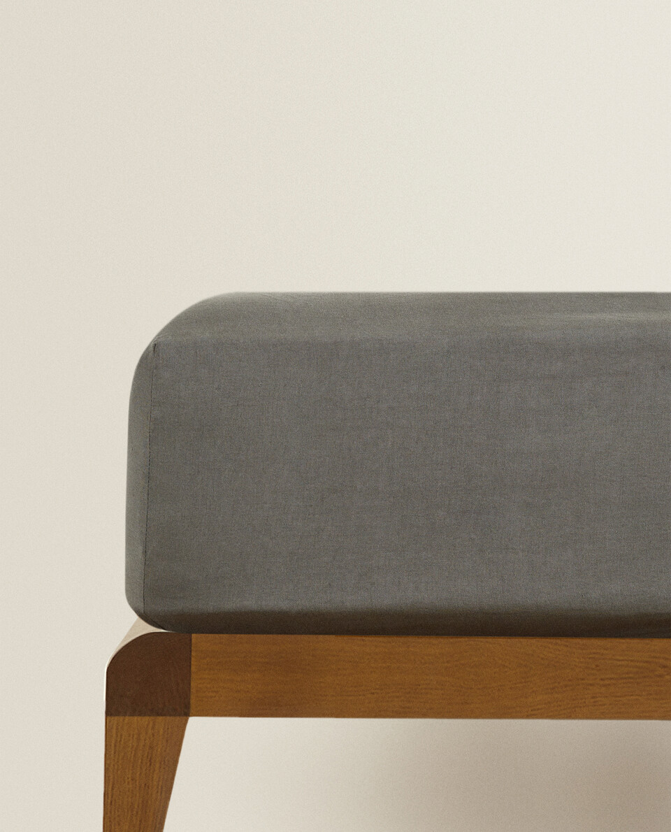 (140 GSM) WASHED LINEN FITTED SHEET