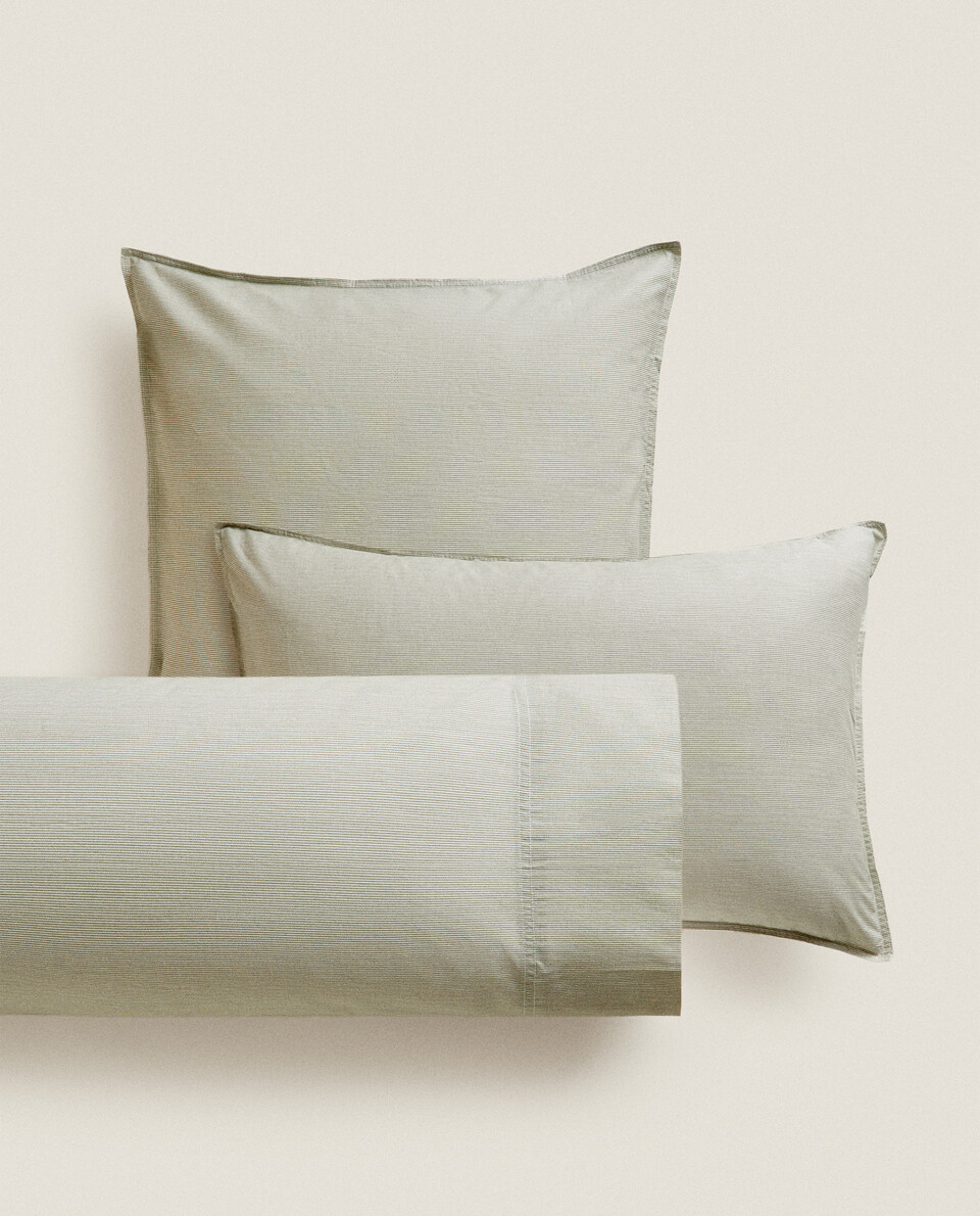 STRIPED COTTON PILLOWCASE