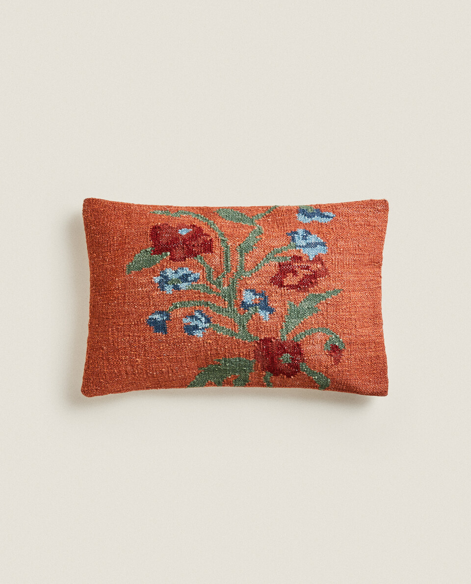 FLORAL PRINT CUSHION COVER