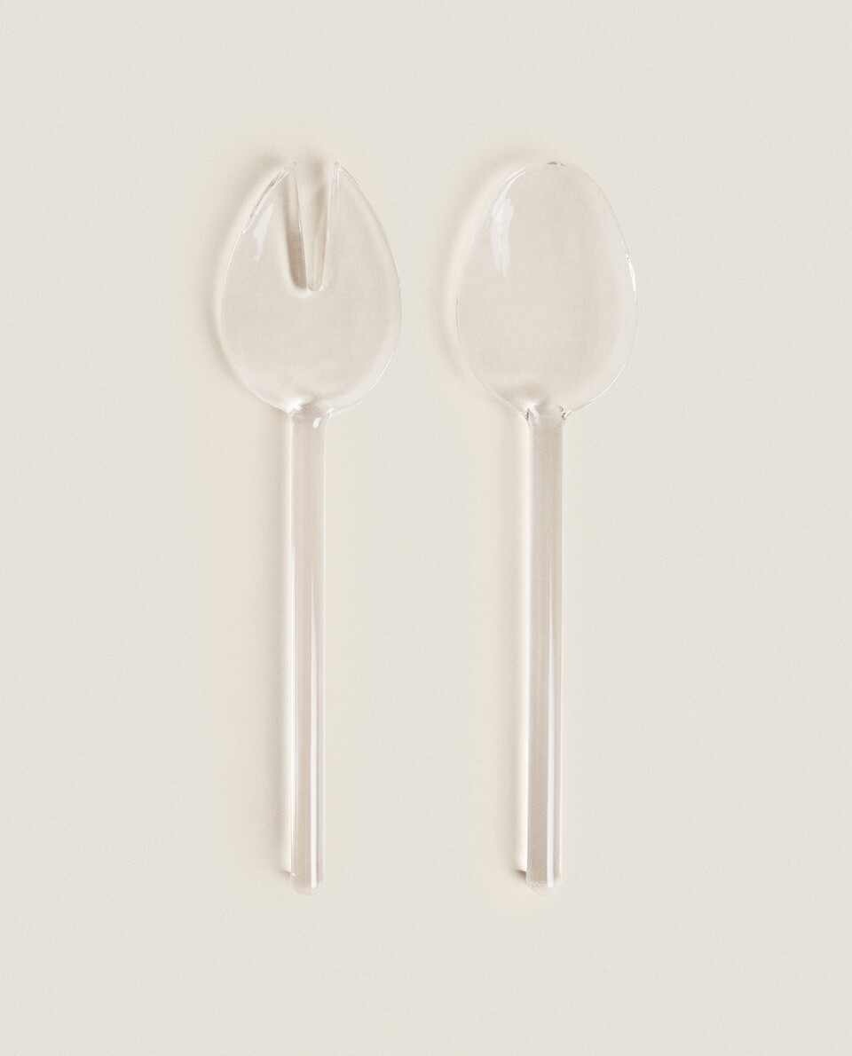 硼硅玻璃上菜刀叉餐具套装