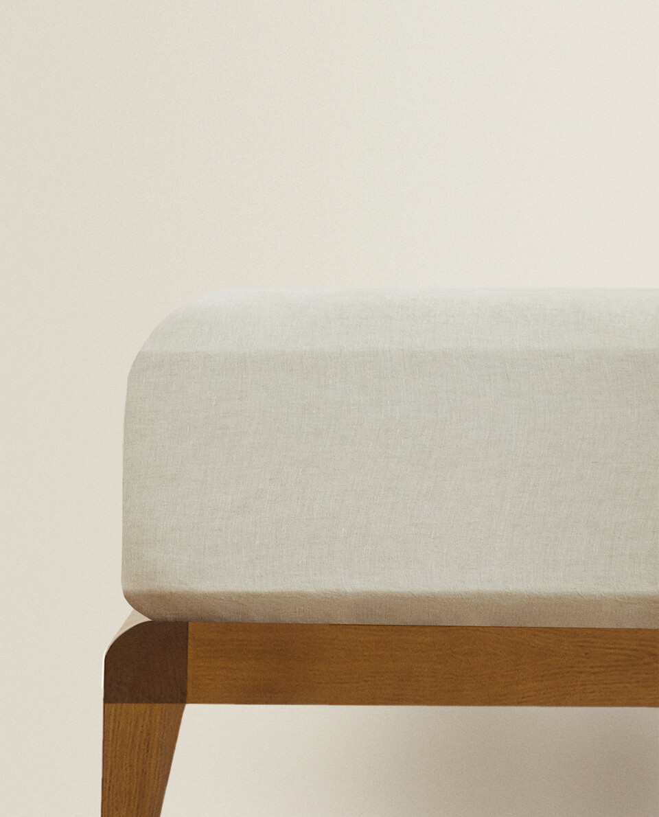 (160 GSM) WASHED LINEN FITTED SHEET
