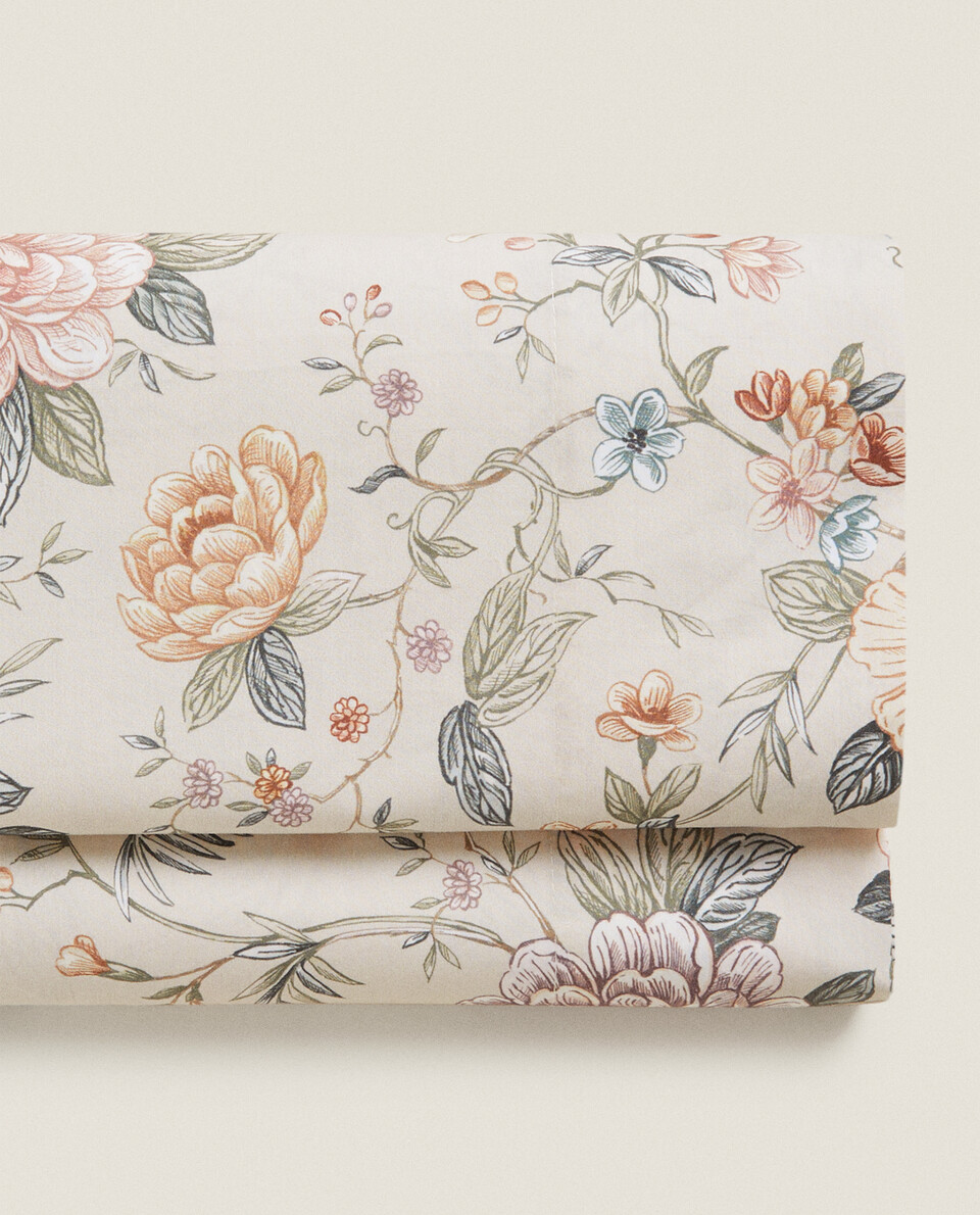 FLORAL PRINT FLAT SHEET