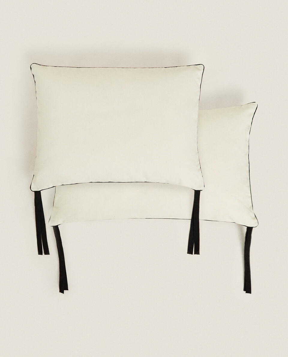 COTTON BACK CUSHION WITH PIPING
