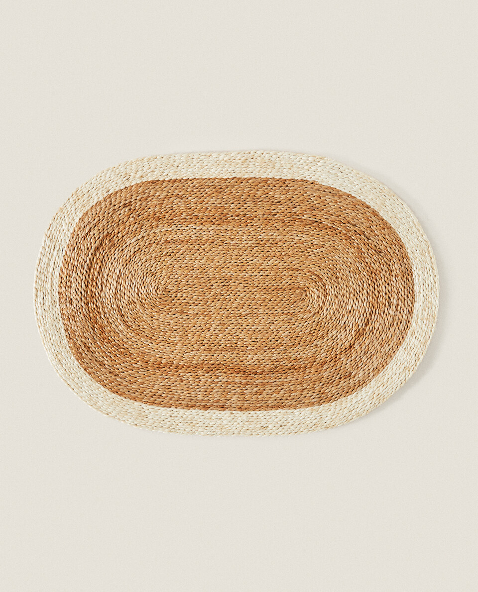 椭圆形纤维餐垫