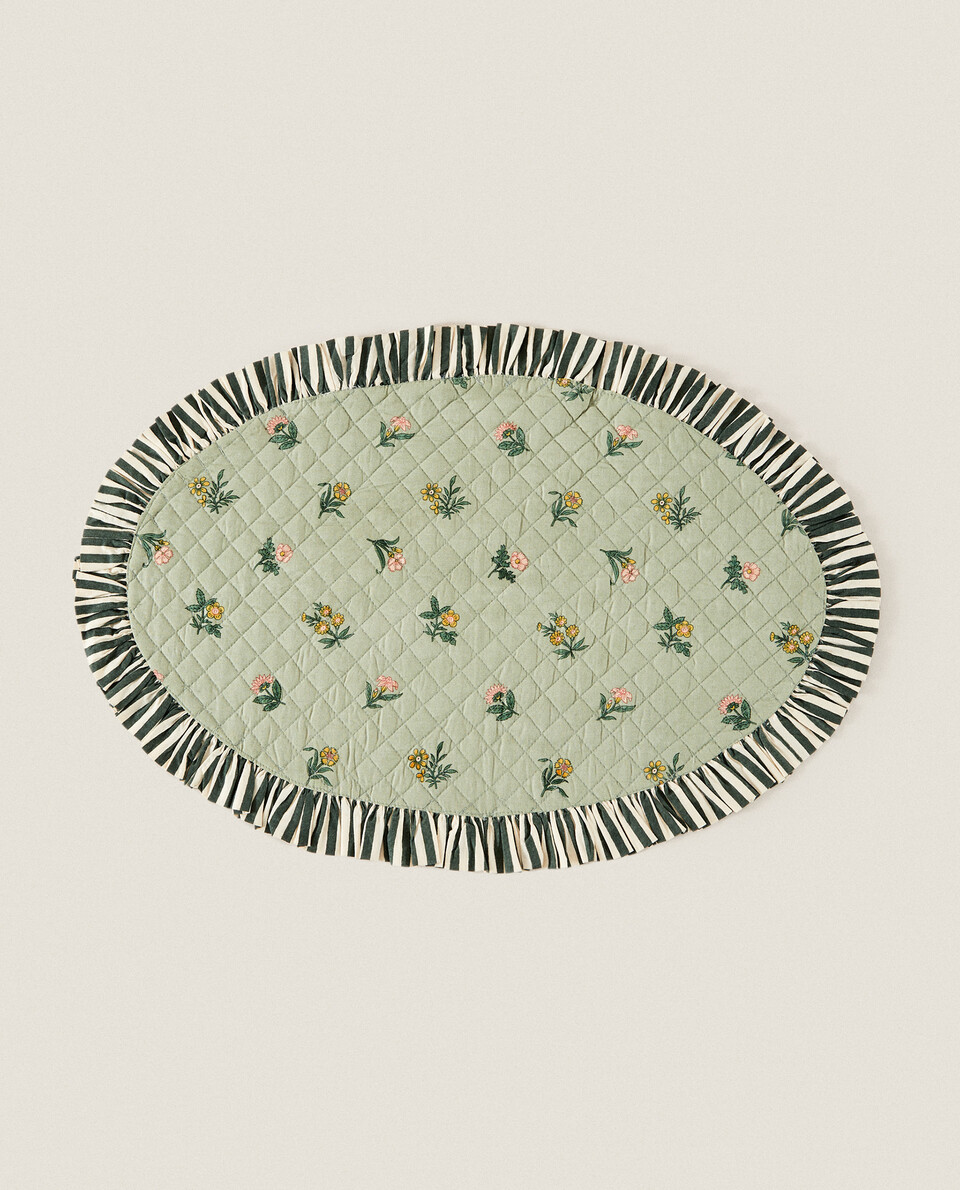 花卉印花餐垫