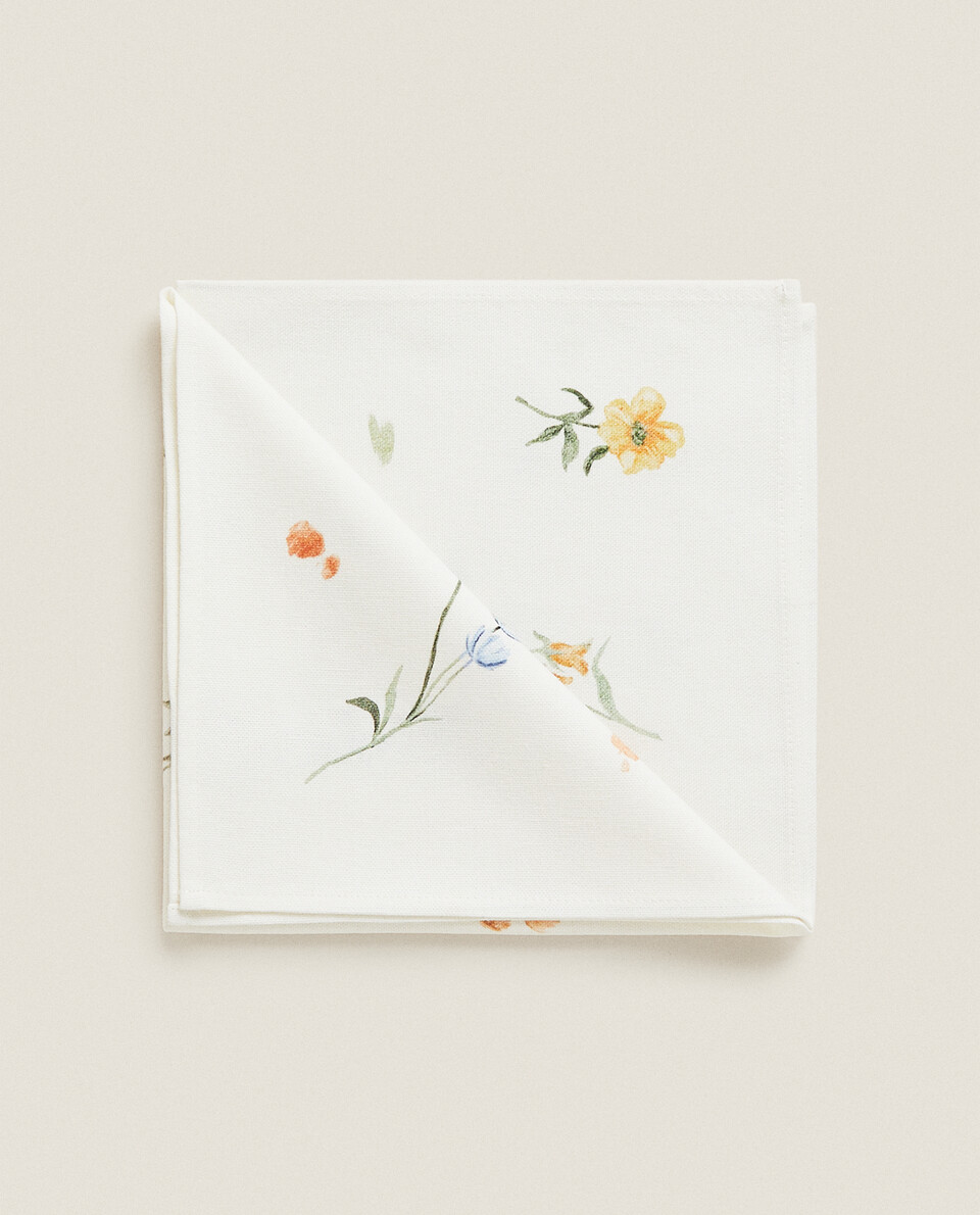 花卉印花餐巾（2件装）