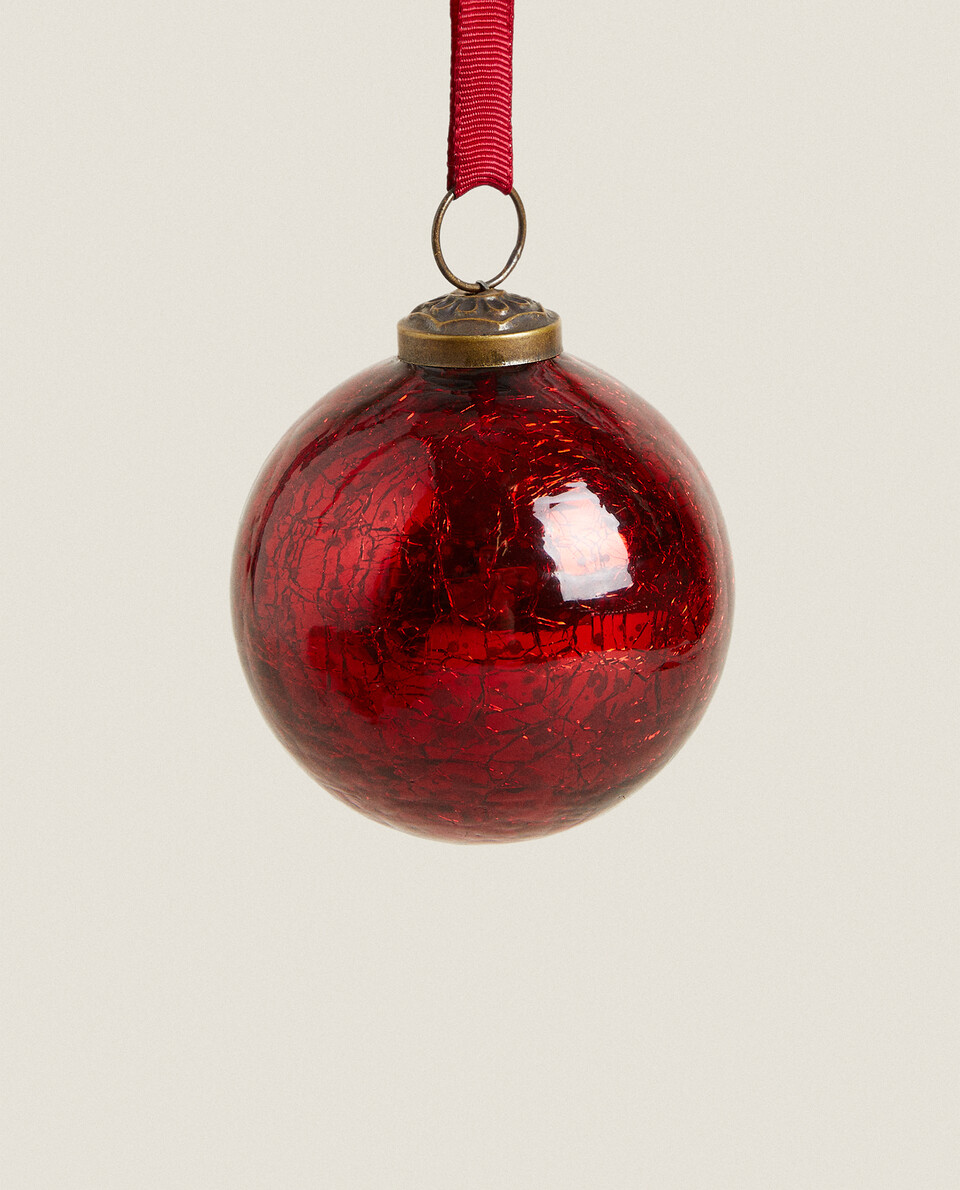 RED CHRISTMAS BAUBLE DECORATION
