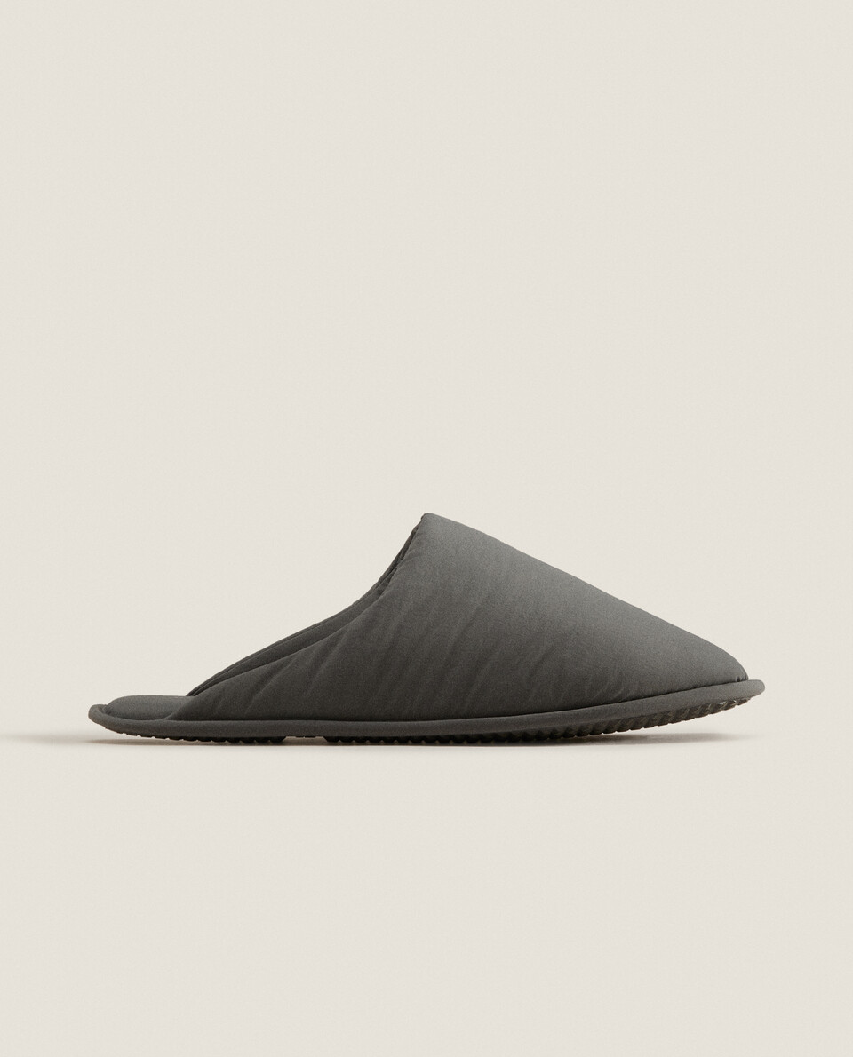 TECHNICAL FABRIC MULE SLIPPERS
