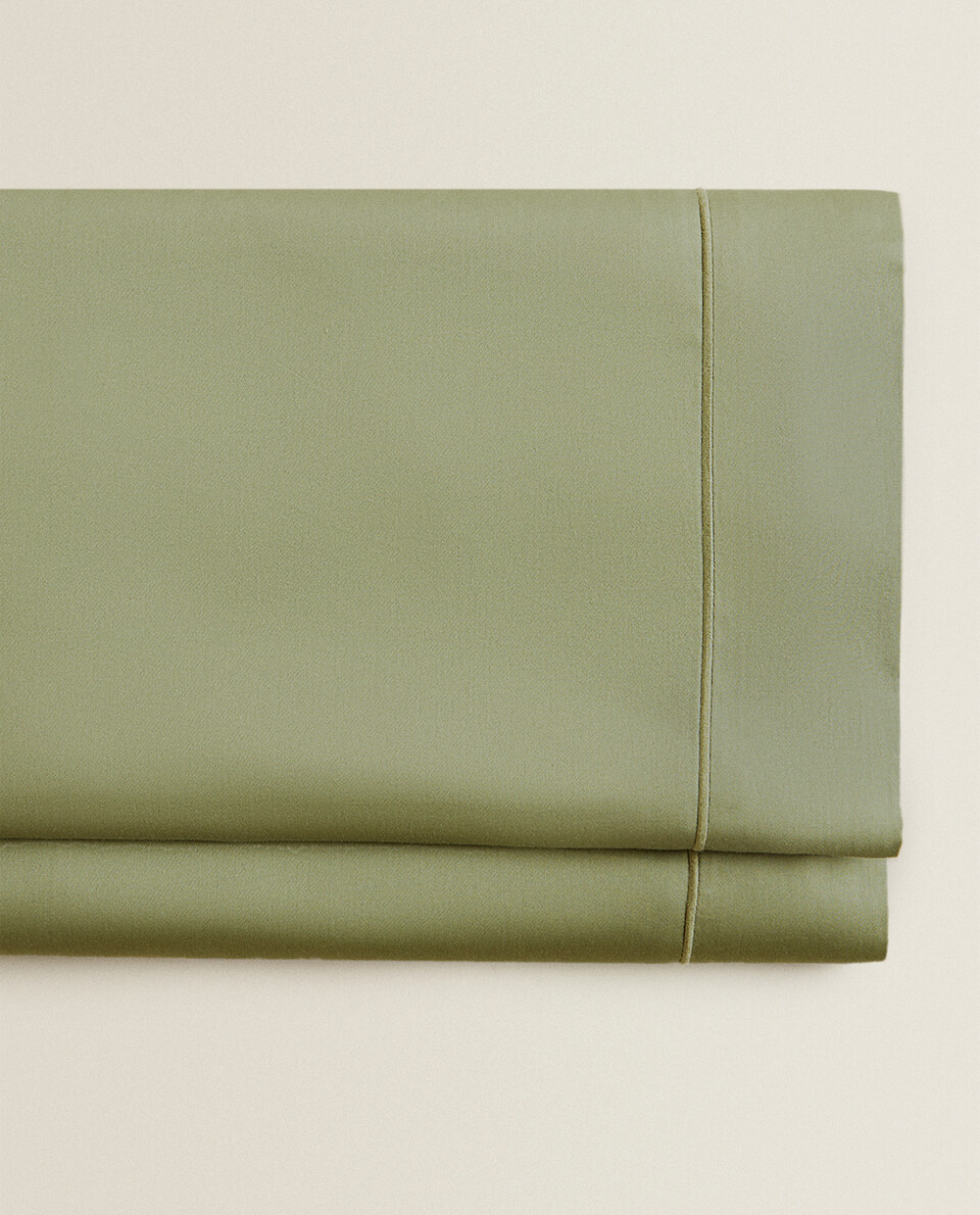 (300 THREAD COUNT) SATEEN FLAT SHEET WITH TRIM