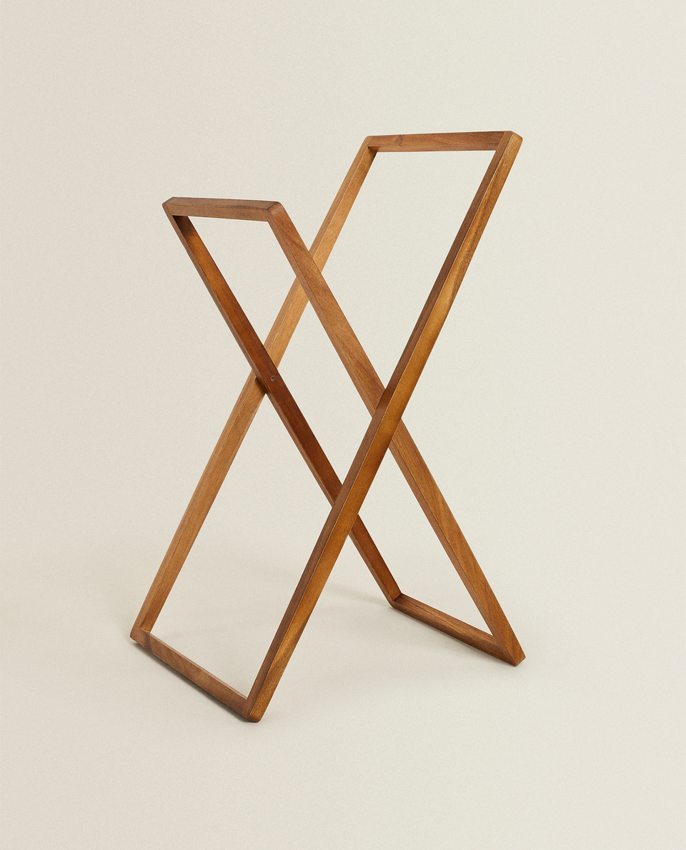ACACIA WOOD TOWEL RACK