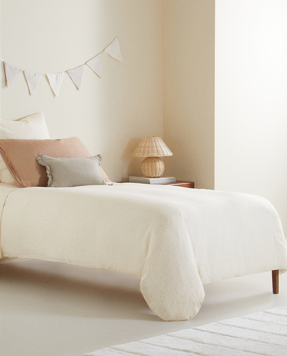 DUVET COVER WITH MOONS AND STARS WITH LINEN