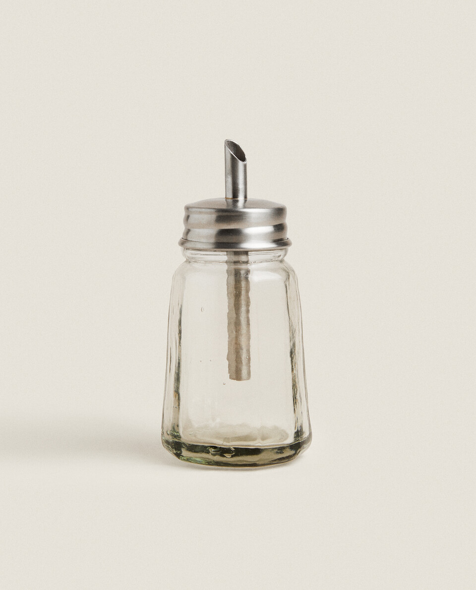 玻璃和钢制分液器糖罐