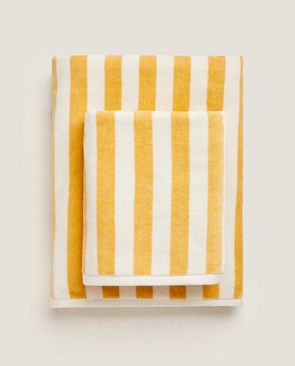 STRIPED VELOUR TOWEL