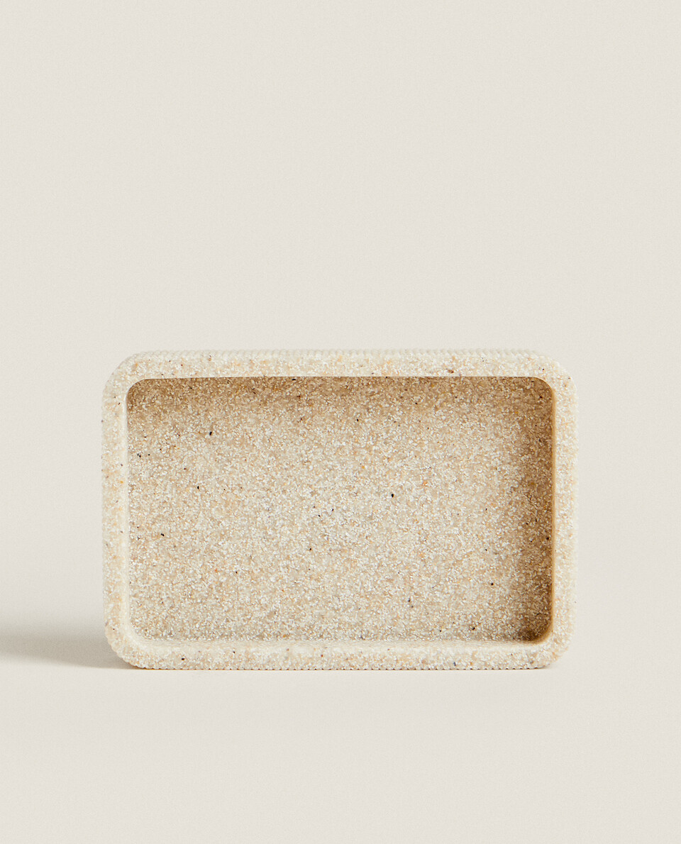 米色树脂香皂盒