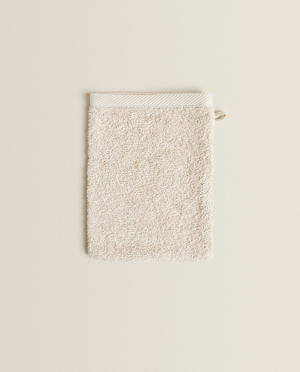 COTTON TERRY BATH-MITT