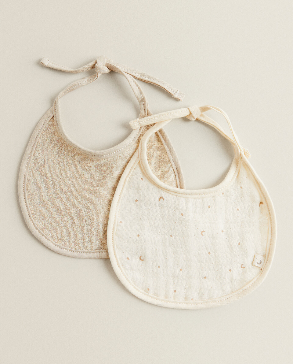 MOON AND STAR BIB (PACK OF 2)