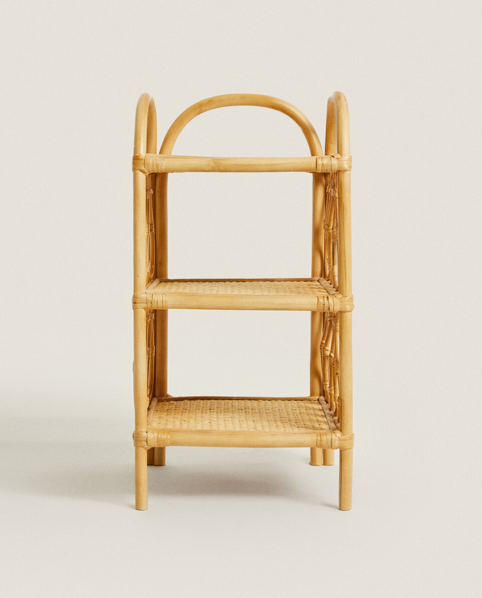 RATTAN BEDSIDE TABLE