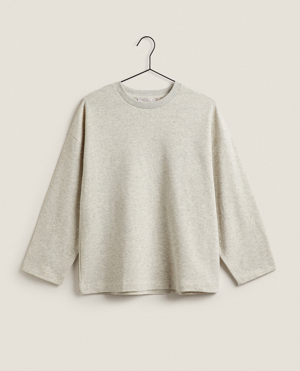 GREY COTTON SWEATSHIRT