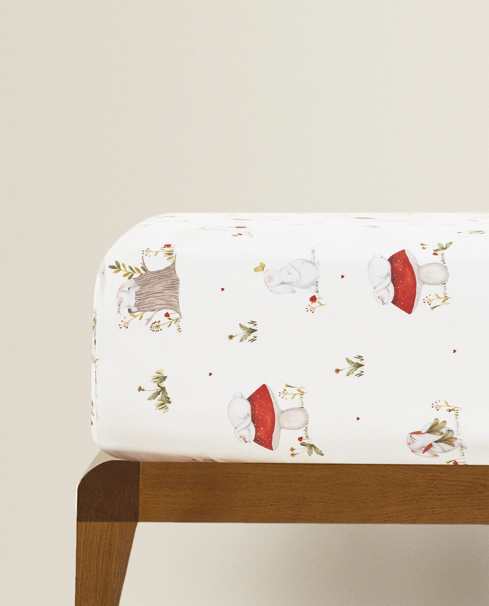 BUNNY PRINT FITTED SHEET