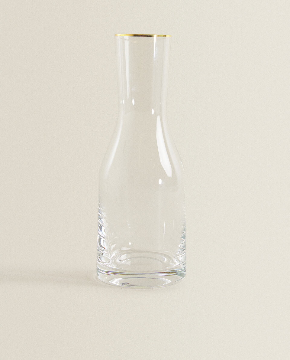 BOHEMIA CRYSTAL 金色边饰晶质玻璃瓶