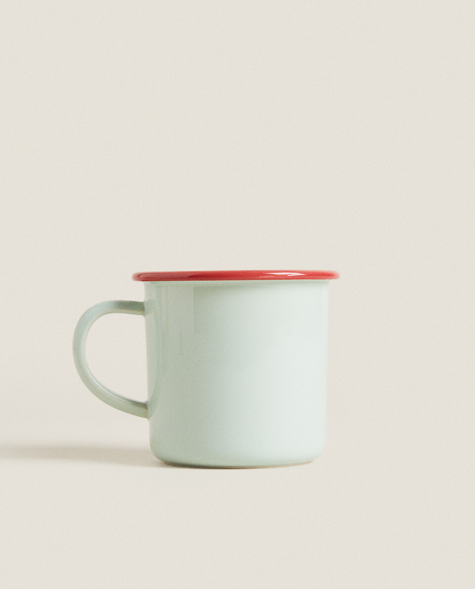 COLOURED STONEWARE MUG