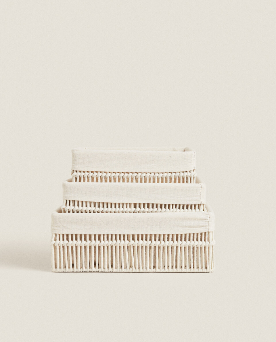 COTTON LINED BASKETS