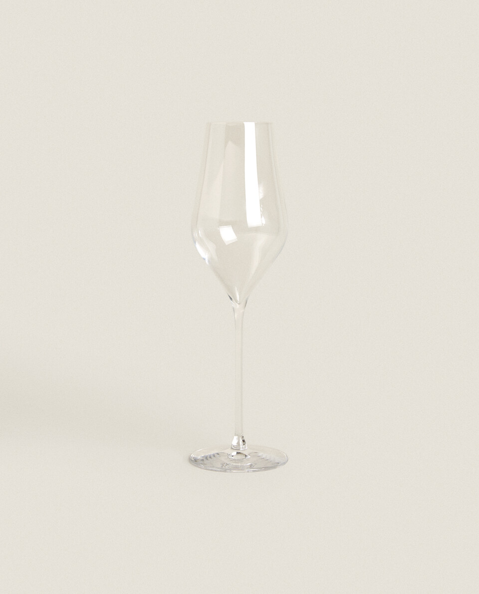 纯色晶体玻璃香槟酒杯