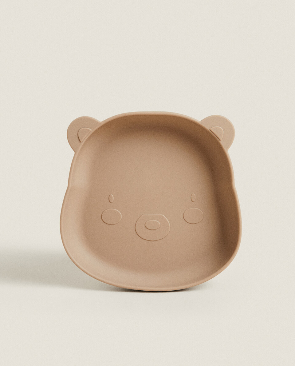 小熊造型硅胶餐盘