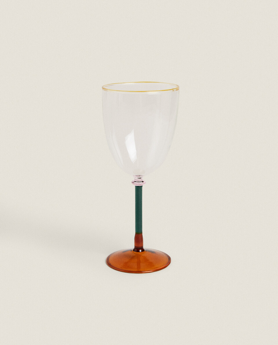 BOROSILICATE GLASS WITH COLOURED STEM
