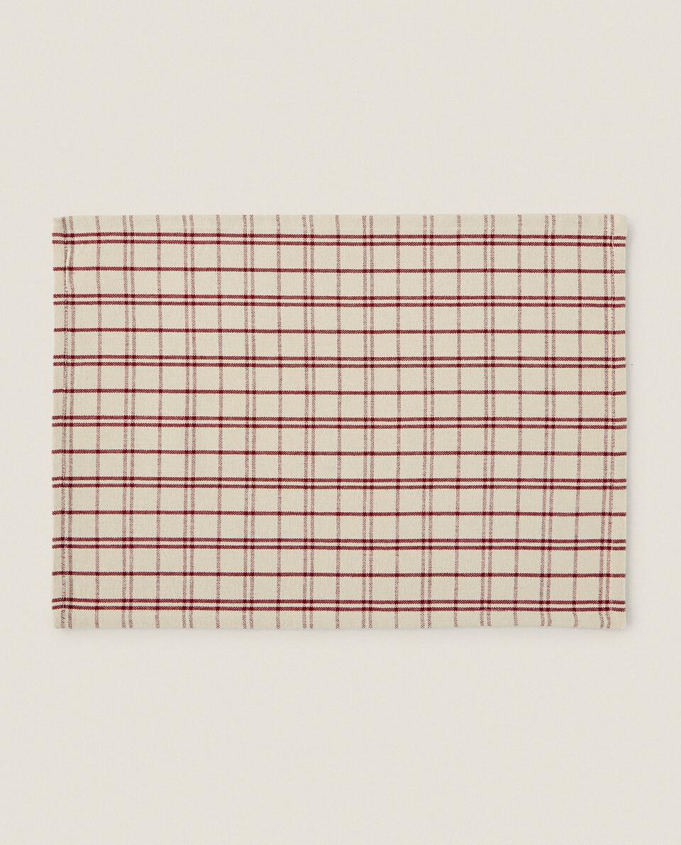 CHECK COTTON PLACEMAT (PACK OF 2).