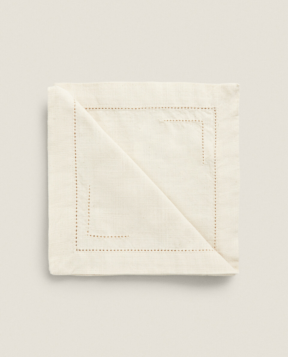 HEMSTITCHED COTTON NAPKINS (PACK OF 2)