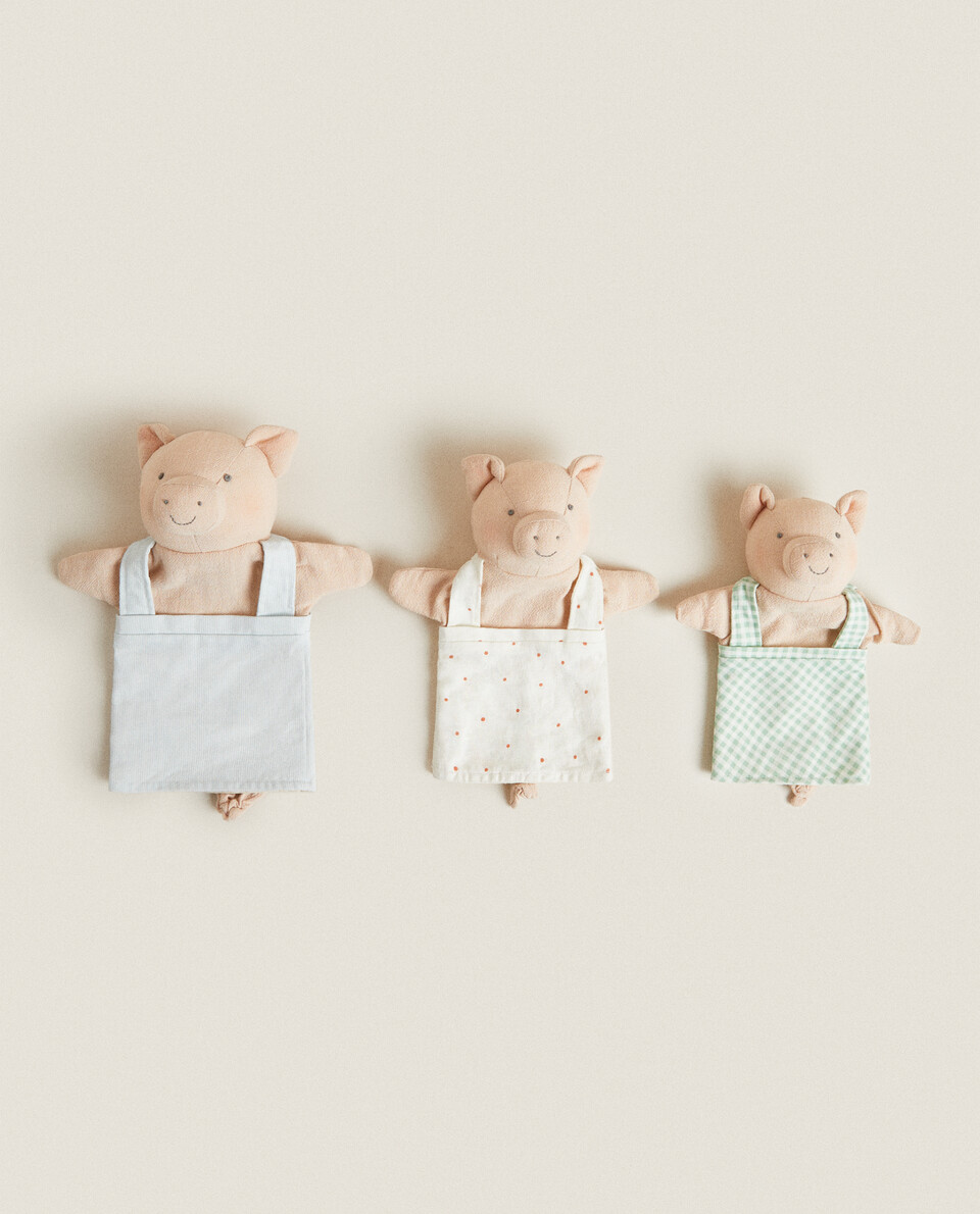儿童三只小猪玩偶套装