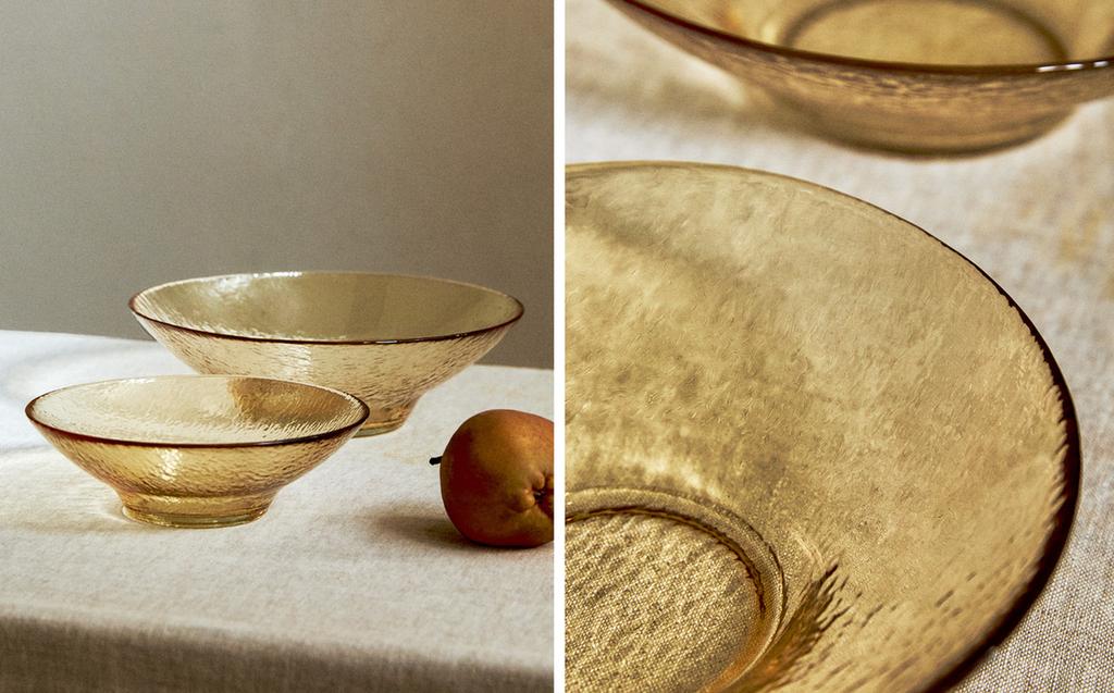 TEXTURED GLASS BOWLS TEXTURED GLASS BOWLS