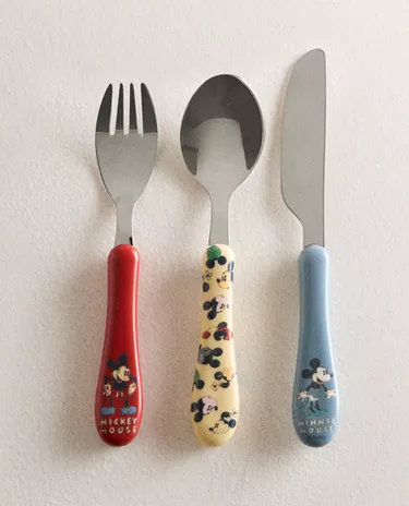 KIDS' MICKEY & MINNIE ©DISNEY CUTLERY SET (SET OF 3)