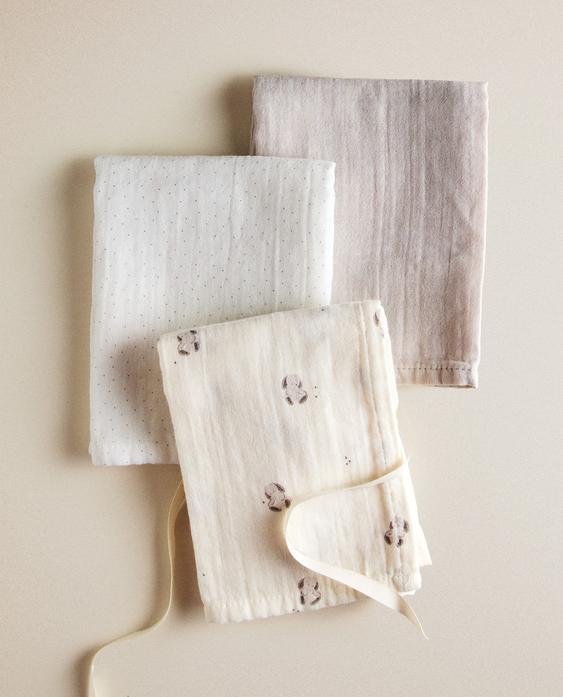 小兔子印花婴儿平纹细布（3 件套装）