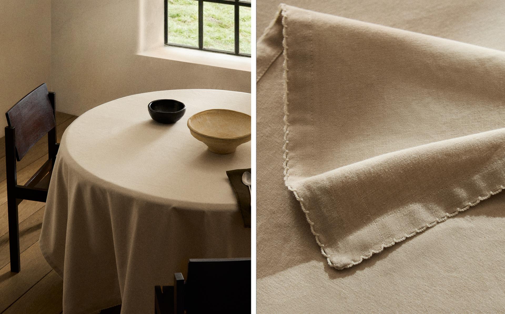 SCALLOPED TABLECLOTH SCALLOPED TABLECLOTH