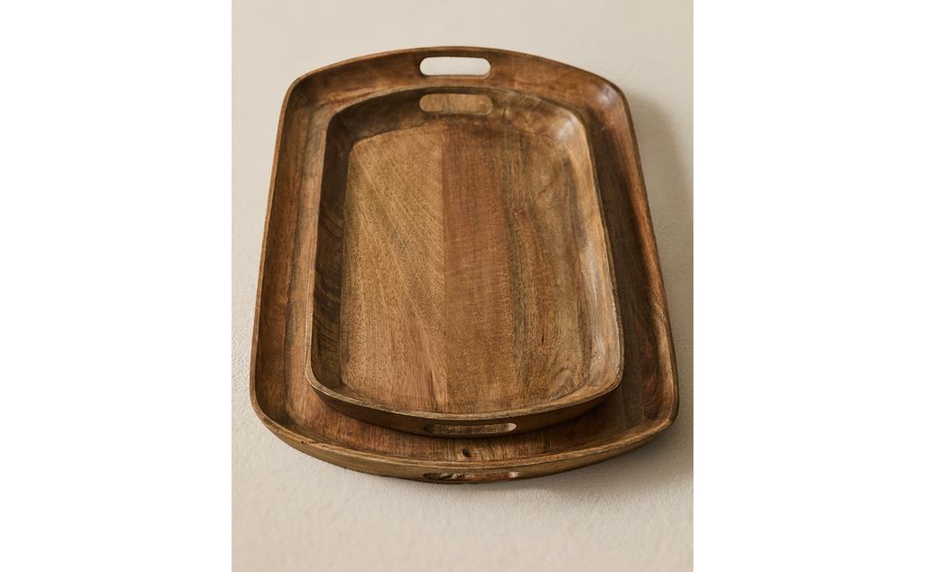 WOODEN TRAY WITH HANDLES WOODEN TRAY WITH HANDLES