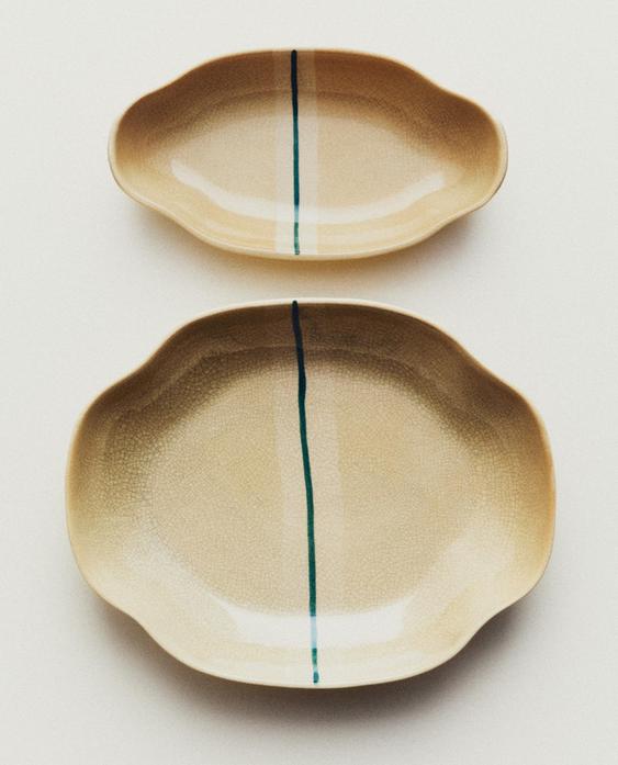 STRIPED CERAMIC TRAY