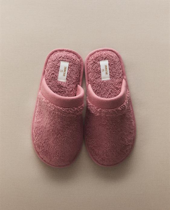 KIDS' TERRY BATHROOM MULE SLIPPERS KIDS' TERRY BATHROOM MULE SLIPPERS