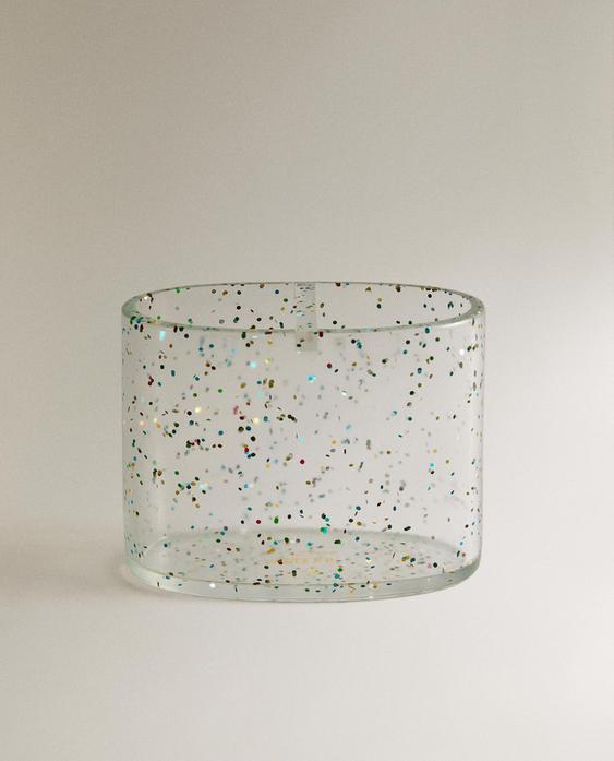 GLITTER RESIN TOOTHBRUSH HOLDER