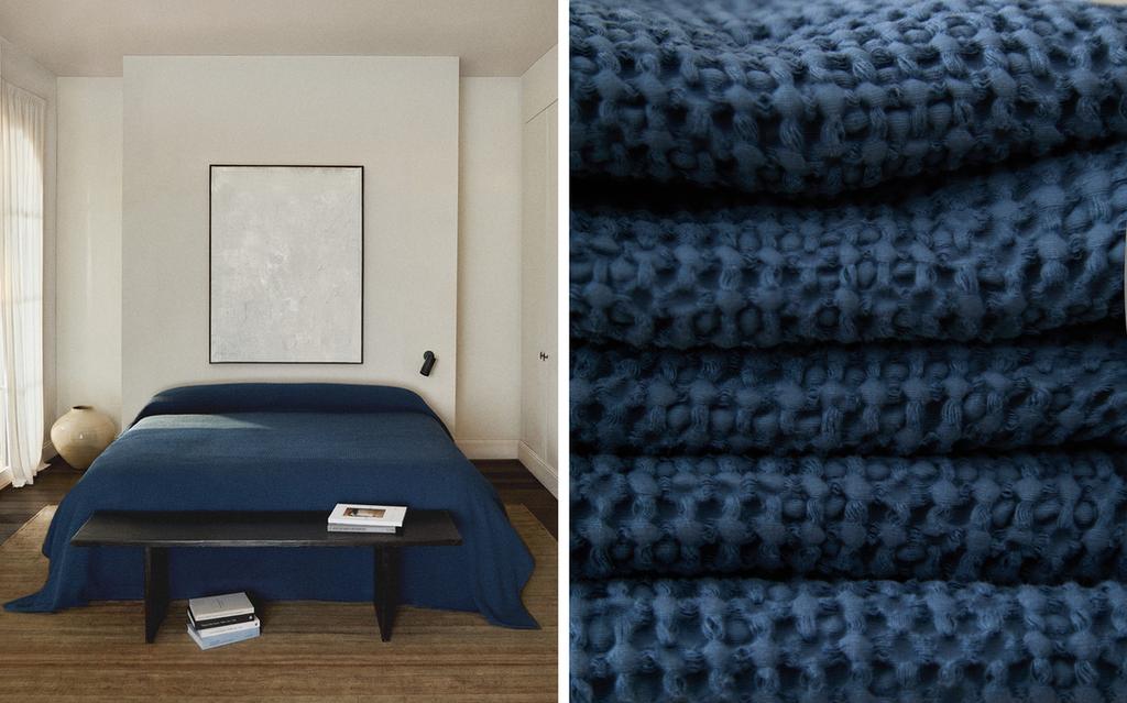 MINI WAFFLE KNIT BEDSPREAD