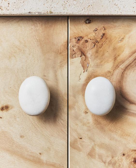 PACK OF OVAL MARBLE DOOR KNOBS (PACK OF 2)